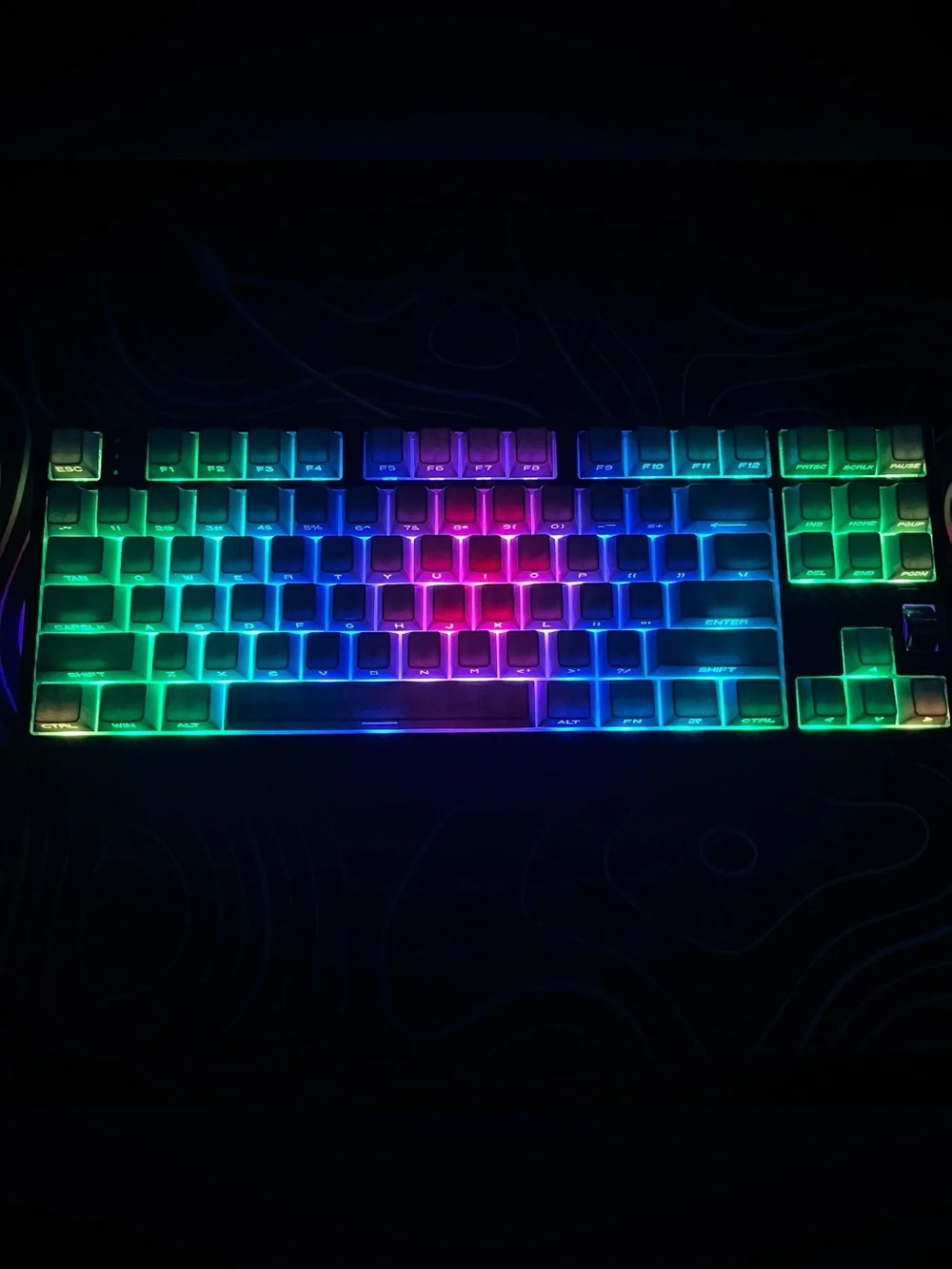 Winter Frozen Custom Mechanical Keyboard Blue/White w/ Clicky Keys
